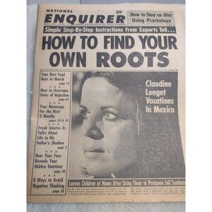 National Enquirer Magazine March 1977 Roots Frank Sinatra Jr Claudine Longet